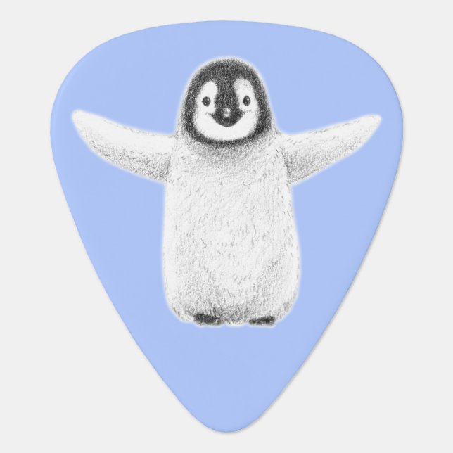 Penguin Hug Guitar Pick (Front)