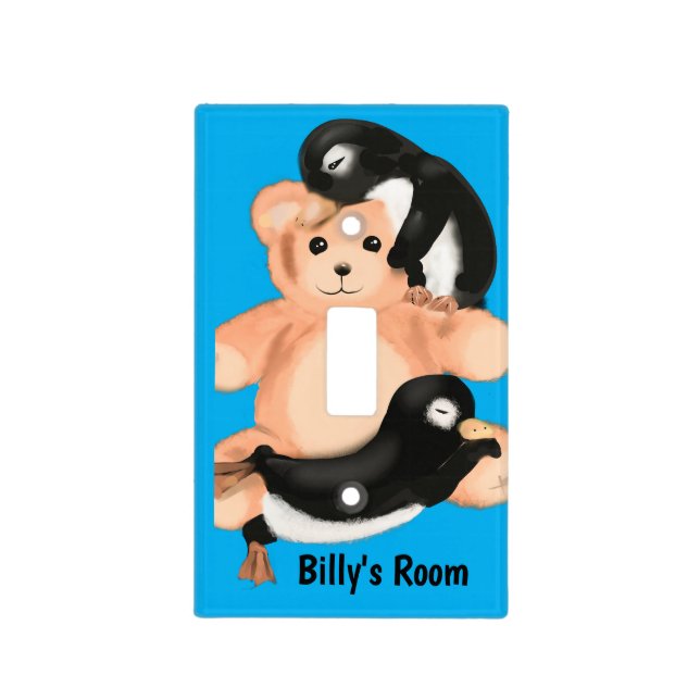 Penguin Hugs Wall Plate (Front)