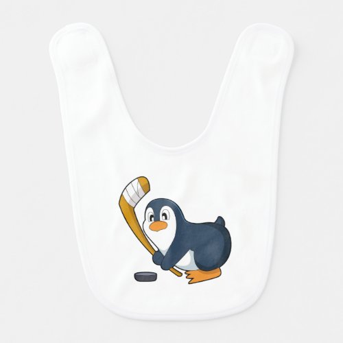 Penguin Ice hockey Ice hockey stick Baby Bib