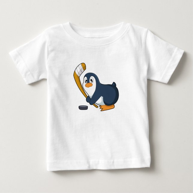 Penguin Ice hockey Ice hockey stick Baby T-Shirt (Front)