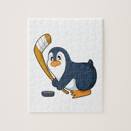 Penguin Ice hockey Ice hockey stick Jigsaw Puzzle
