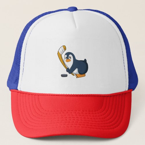 Penguin Ice hockey Ice hockey stick Trucker Hat