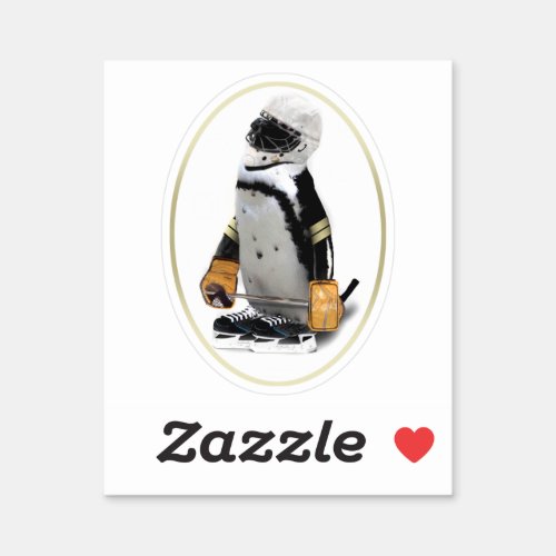 Penguin Ice Hockey Sports Sticker