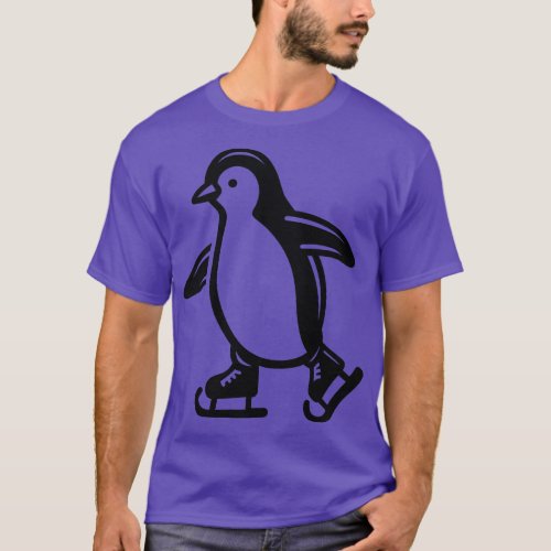 Penguin Ice Skating T_Shirt