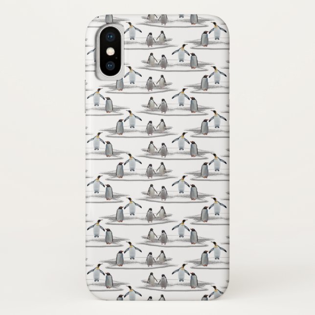 Penguin Iceberg Party iPhone X Case(choose colour) Case-Mate iPhone Case (Back)