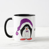 Penguin in a Purple Hat Mug (Left)