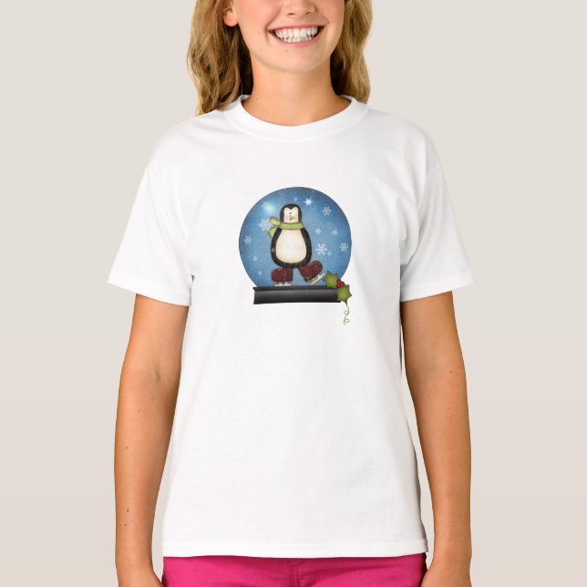 Penguin in a Snowglobe T-Shirt (Front)