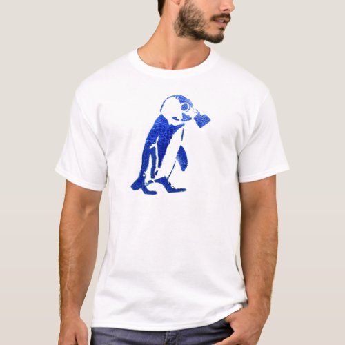 Penguin in Gas Mask T_Shirt