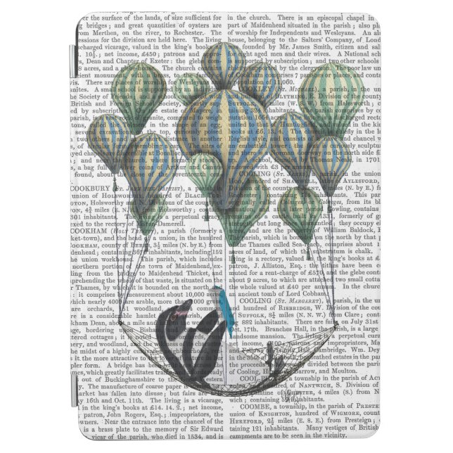 Penguin in Hammock Balloon iPad Air Cover (Front)