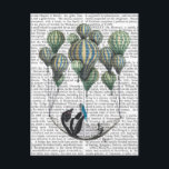 Penguin in Hammock Balloon Postcard<br><div class="desc">Animals & Nature</div>