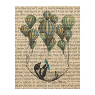 Penguin in Hammock Balloon Wood Wall Decor