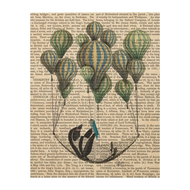 Penguin in Hammock Balloon Wood Wall Decor (Front)