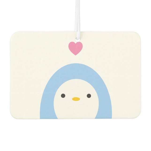Penguin in Love Car Air Freshener (Front)