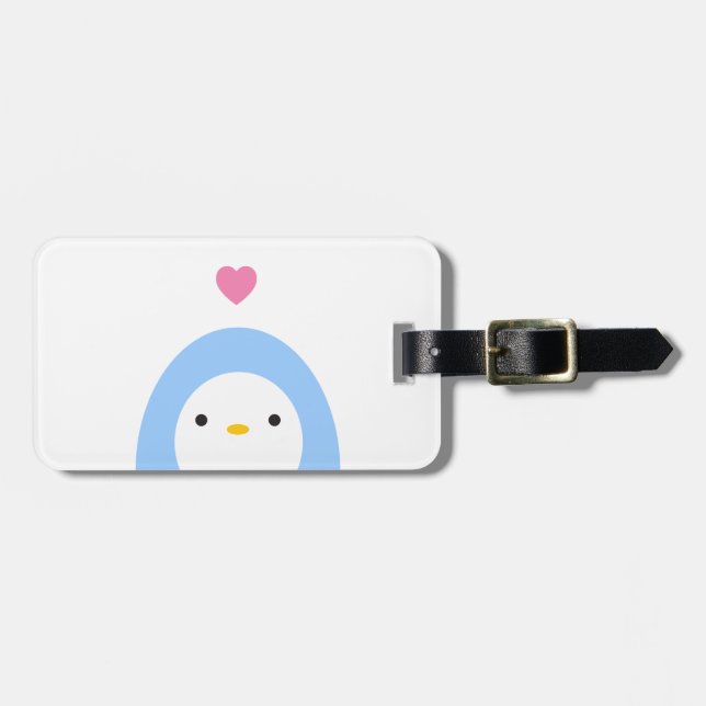 Penguin in Love Luggage Tag (Front Horizontal)