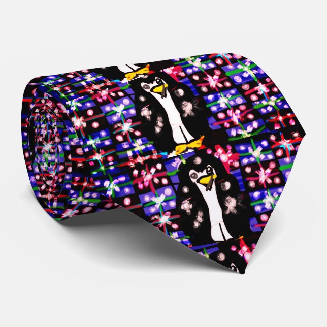 Penguin in style neck tie (Rolled)
