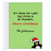 Penguin Is it too late to be good Christmas Card (Inside (Right))