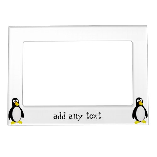 Penguin Just Add Text Magnetic Photo Frame