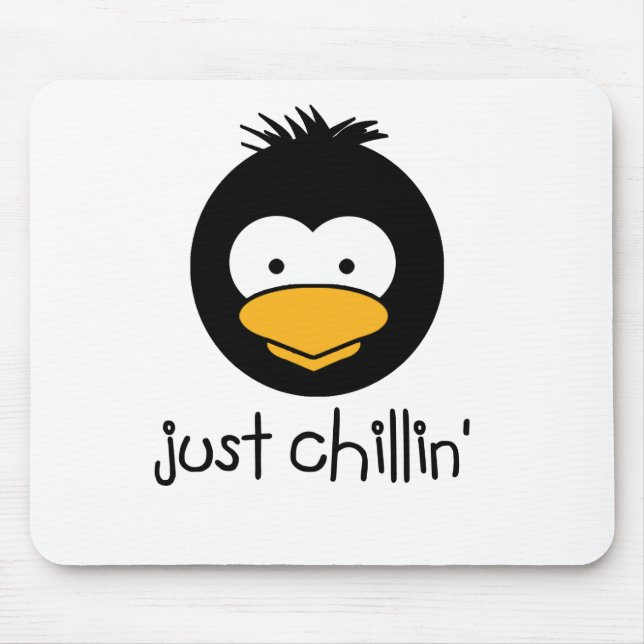 penguin just chillin mouse pad (Front)