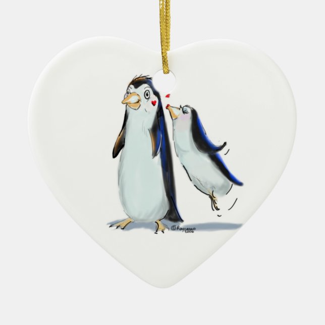 PeNgUiN KiSs Ceramic Ornament (Front)