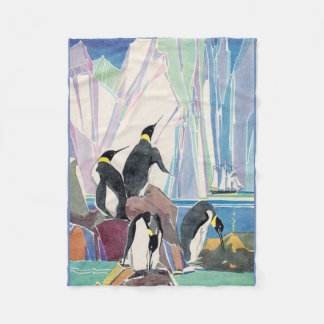 penguin land fleece blanket