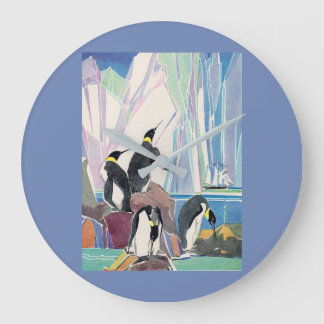 penguin land large clock