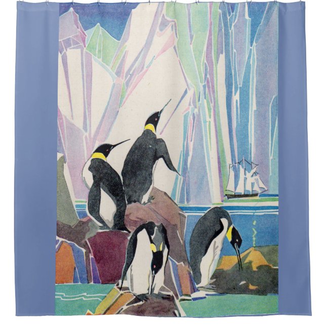penguin land shower curtain (Front)