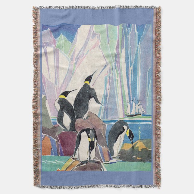 penguin land throw blanket (Front Vertical)