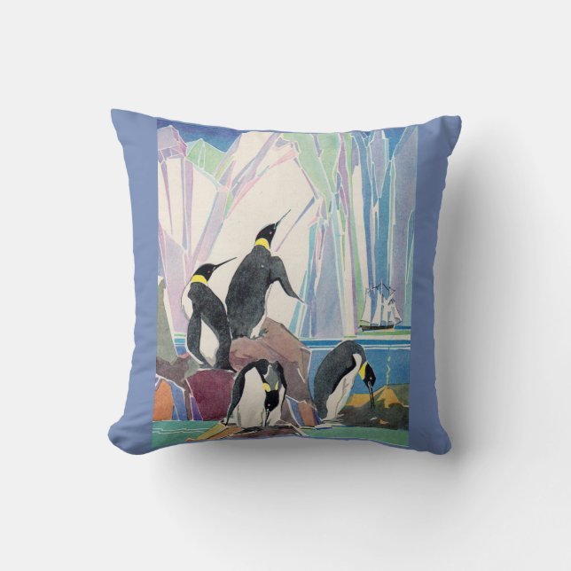 penguin land throw pillow (Front)