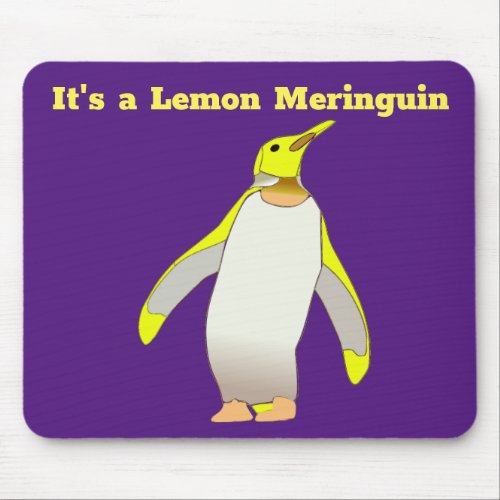 Penguin Lemon Pun into Mice Mouse Pad
