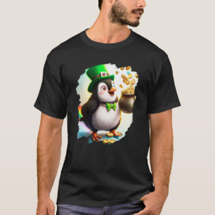 Penguin Leprechaun Penguins St Patricks Day T-Shirt
