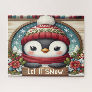 Penguin Let It Snow Jigsaw Puzzle