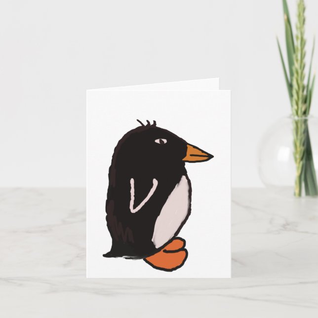 Penguin Letterpress Thank You Card (Front)