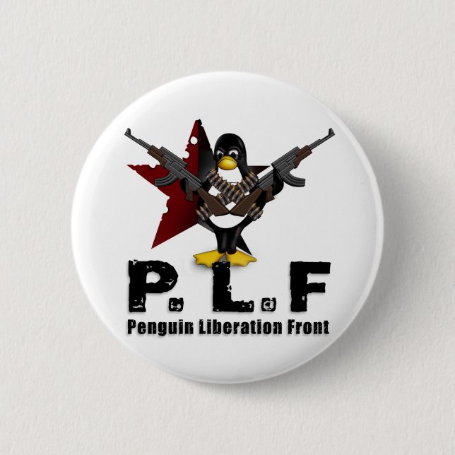 Penguin Liberation Front Pinback Button (Front)