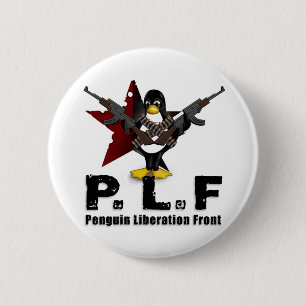 Penguin Liberation Front Pinback Button