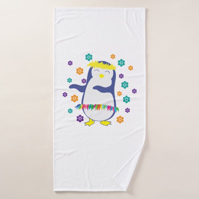 Penguin likes to dance for his life bath towel (Bath Towel)