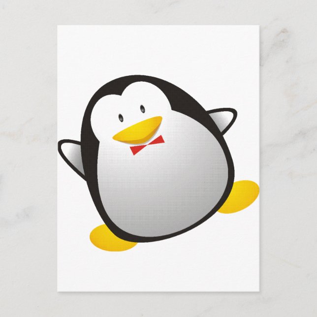 Penguin linux image tux postcard (Front)