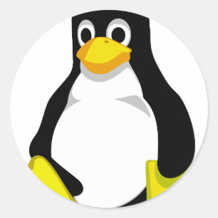 Penguin Linux Tux Classic Round Sticker