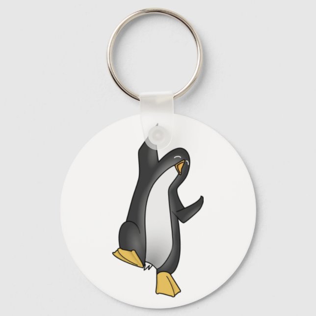 penguin linux tux image keychain (Front)