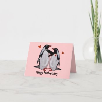 Penguin Love Anniversary Cards by Coconutzoo at Zazzle