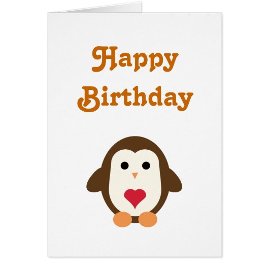 Penguin Love Birthday Wishes (Front)