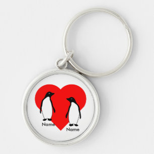 Penguin Love Couple Premium Keychain