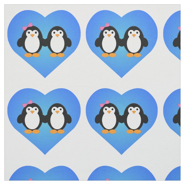 Penguin Love Fabric (Swatch)