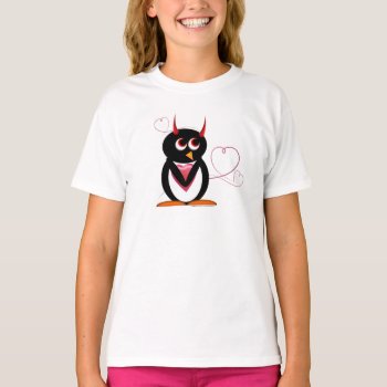 Penguin Love Me - Kids Shirt Customizable by audrart at Zazzle