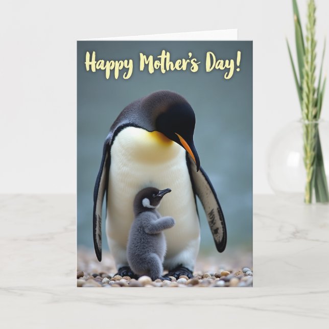 Penguin Love Mothers Day Card (Front)