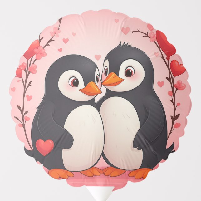 Penguin Love Party Balloon (Front)