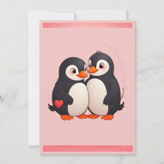 Penguin Love Party Invitation