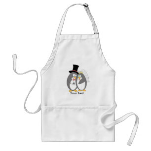 Penguin Love Personalized Apron