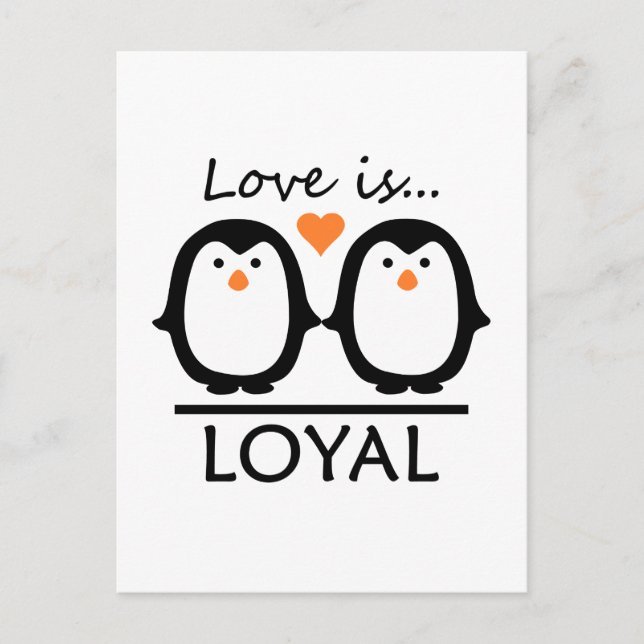 Penguin Love Postcard (Front)