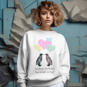 Penguin Love: Yoga Partner Gift Chakra Heart Sweatshirt