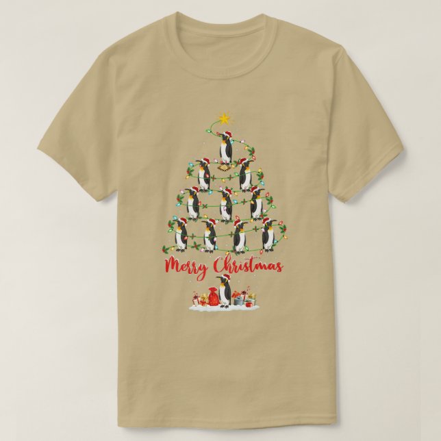 Penguin Lover Matching Santa Emperor Penguin Chris T-Shirt (Design Front)